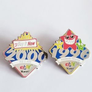 Enamel pin lot of 2 reseller convention Ebay Live